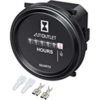 AUTOUTLET Contador de Horas del Motor- Tacómetro Inductivo Digital- Medidor de Horas de Cuarzo- Inalámbrico con Enchufe…